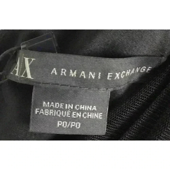 Armani Exchange  black one shoulder ruched dress sz 0 Pet - Picture 3 of 7